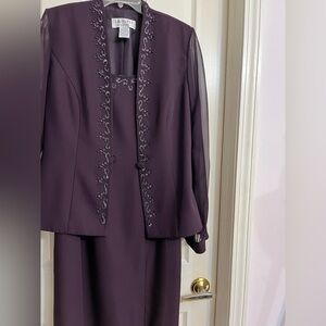 Elegant Purple Embroidered Women's Jacket
